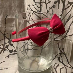 Classy pink bow headband